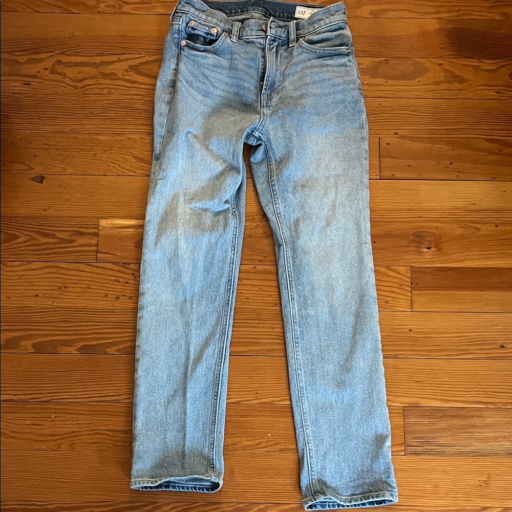 GAP women en's Vintage Light Blue Straight Jeans